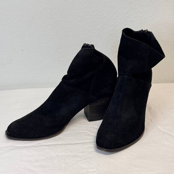 Chinese Laundry Black Suede Back Zip Ankle Boots Women’s Size 8.5 - Picture 5 of 9